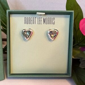 Robert Lee Morris Silver Heart Earrings